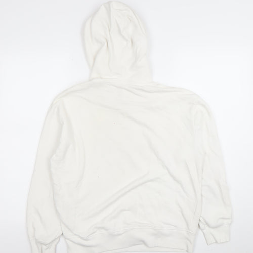 Levi’s Women White Floral Logo Pullover Hoodie Size Small