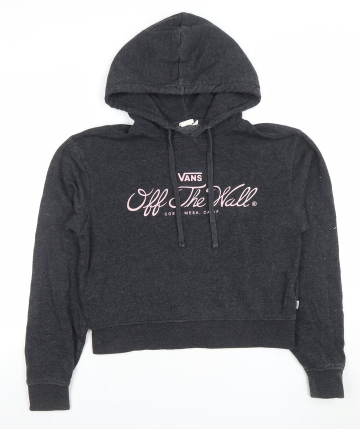 Vans Womens Black XS Pullover Hoodie Off The Wall Graphic