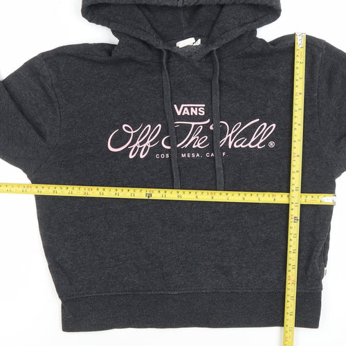 Vans Womens Black XS Pullover Hoodie Off The Wall Graphic