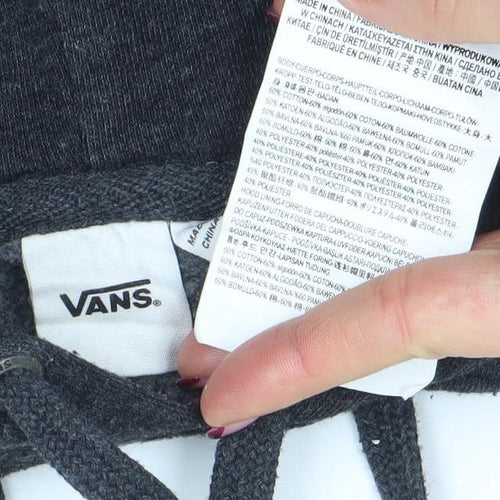 Vans Womens Black XS Pullover Hoodie Off The Wall Graphic