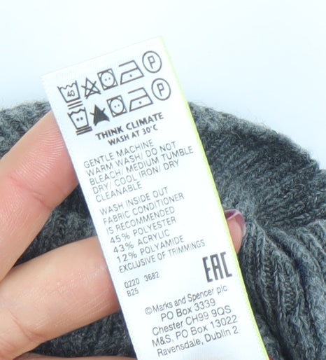 Marks and Spencer Men’s Blue Grey Crew Neck Jumper L Regular Fit