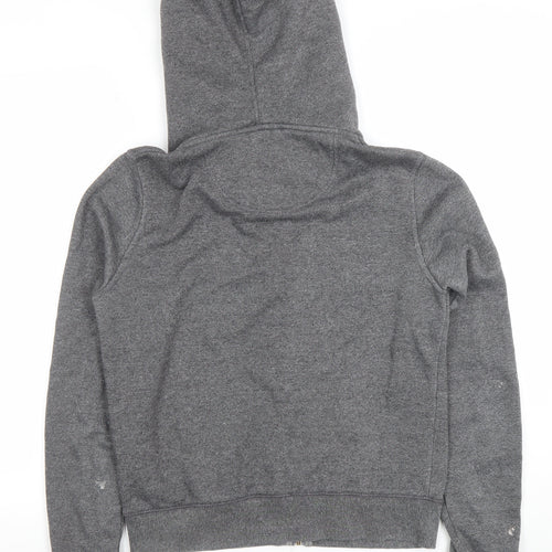 SoulCal & Co Women Grey Full Zip Hoodie UK 12 Cotton Blend Casual