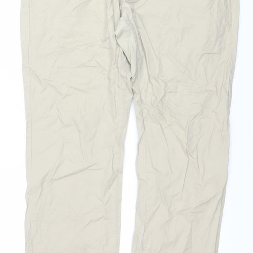 Bossini Jeans Men's Beige 36x33 Regular Fit Chino Trousers