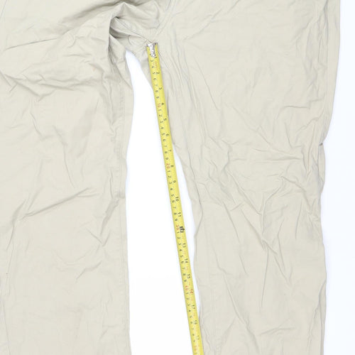 Bossini Jeans Men's Beige 36x33 Regular Fit Chino Trousers