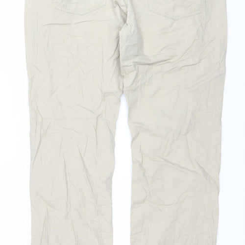 Bossini Jeans Men's Beige 36x33 Regular Fit Chino Trousers
