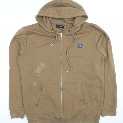 Clean Cut Copenhagen Men's Brown Full Zip Hoodie XL Cotton Blend