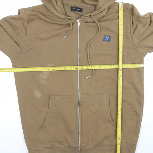 Clean Cut Copenhagen Men's Brown Full Zip Hoodie XL Cotton Blend