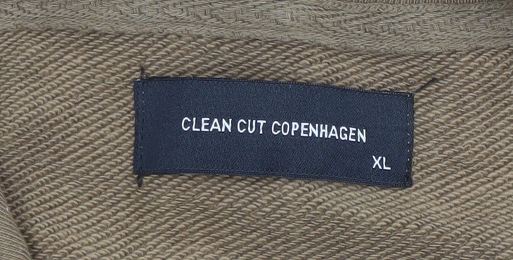 Clean Cut Copenhagen Men's Brown Full Zip Hoodie XL Cotton Blend