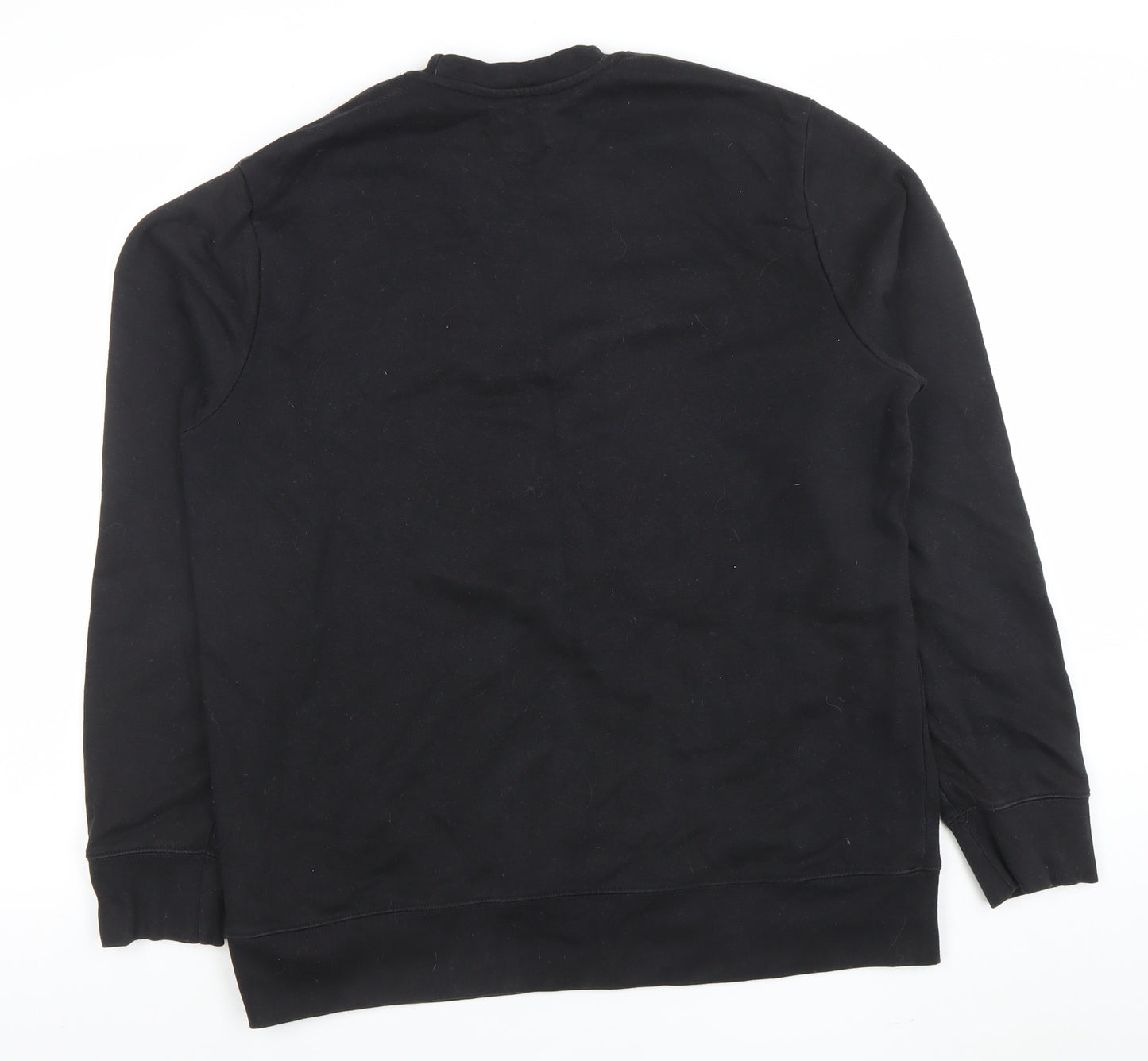 Champion Men's Black Large Crew Neck Sweatshirt Pullover Logo