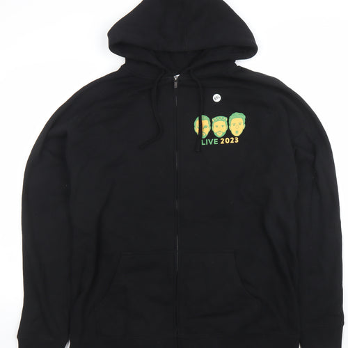 AS Colour Men's Black 2XL Full Zip Hoodie Always Sunny Live 2023 Graphic
