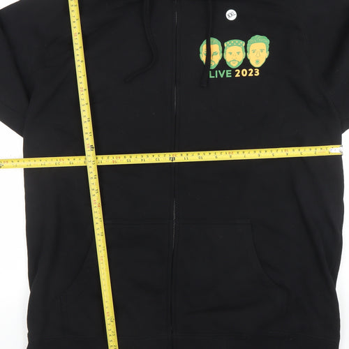 AS Colour Men's Black 2XL Full Zip Hoodie Always Sunny Live 2023 Graphic