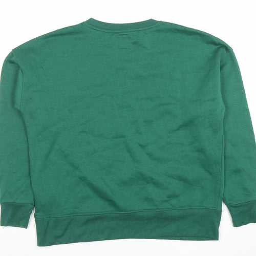 Sinsay Women's Green Christmas Pullover Jumper Size S