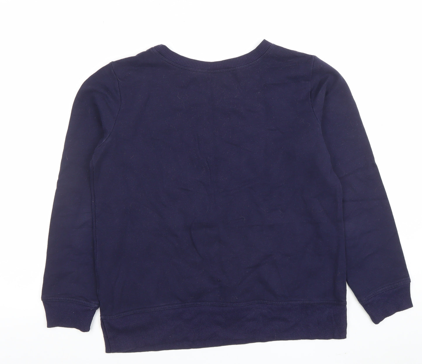 GAP Girls Blue Glitter Logo Sweatshirt Size S Pullover Fleece