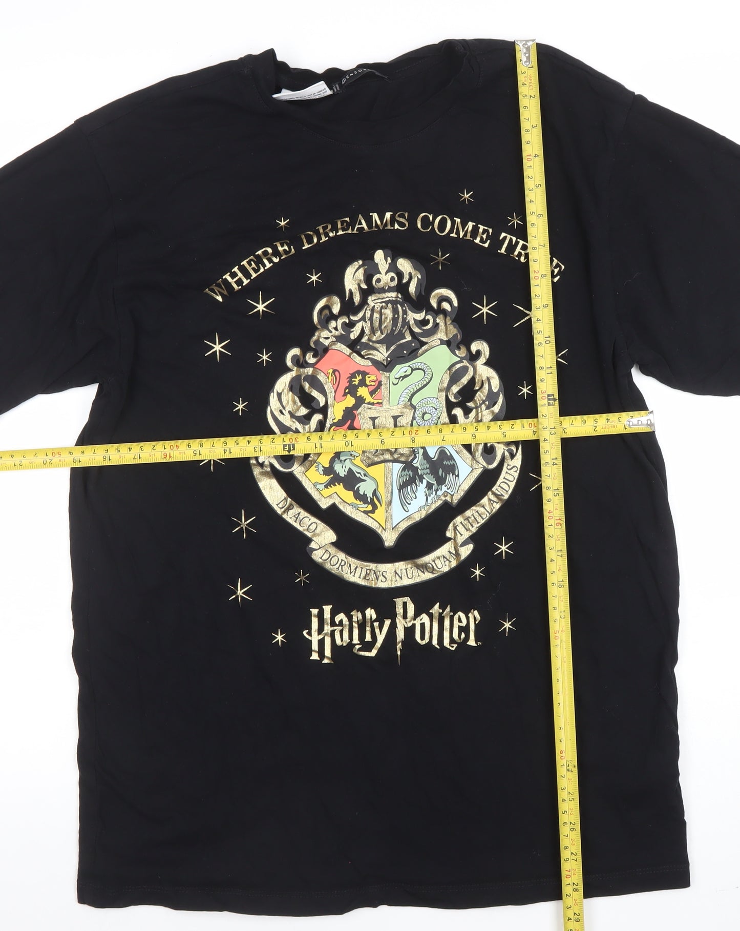 Denspored Harry Potter Black Short Sleeve Men's T-Shirt Size S