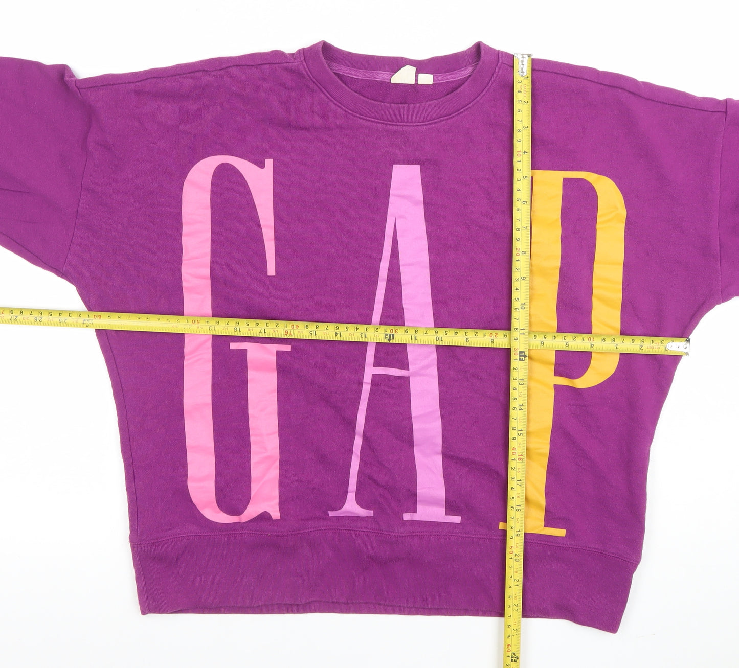 GAP Women's Purple Logo Crew Neck Pullover Sweatshirt Size S