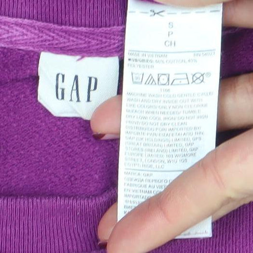 GAP Women's Purple Logo Crew Neck Pullover Sweatshirt Size S