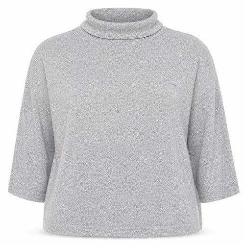H&M Women’s Grey Roll Neck Relaxed Knit Jumper XL