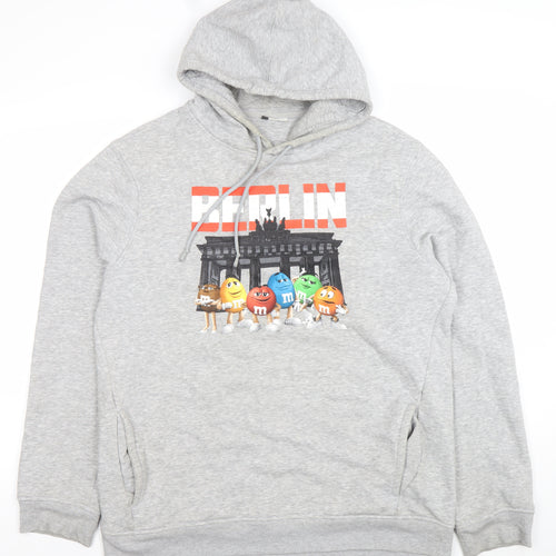 B&C Collection Men's Grey Berlin M&M's Pullover Hoodie XL