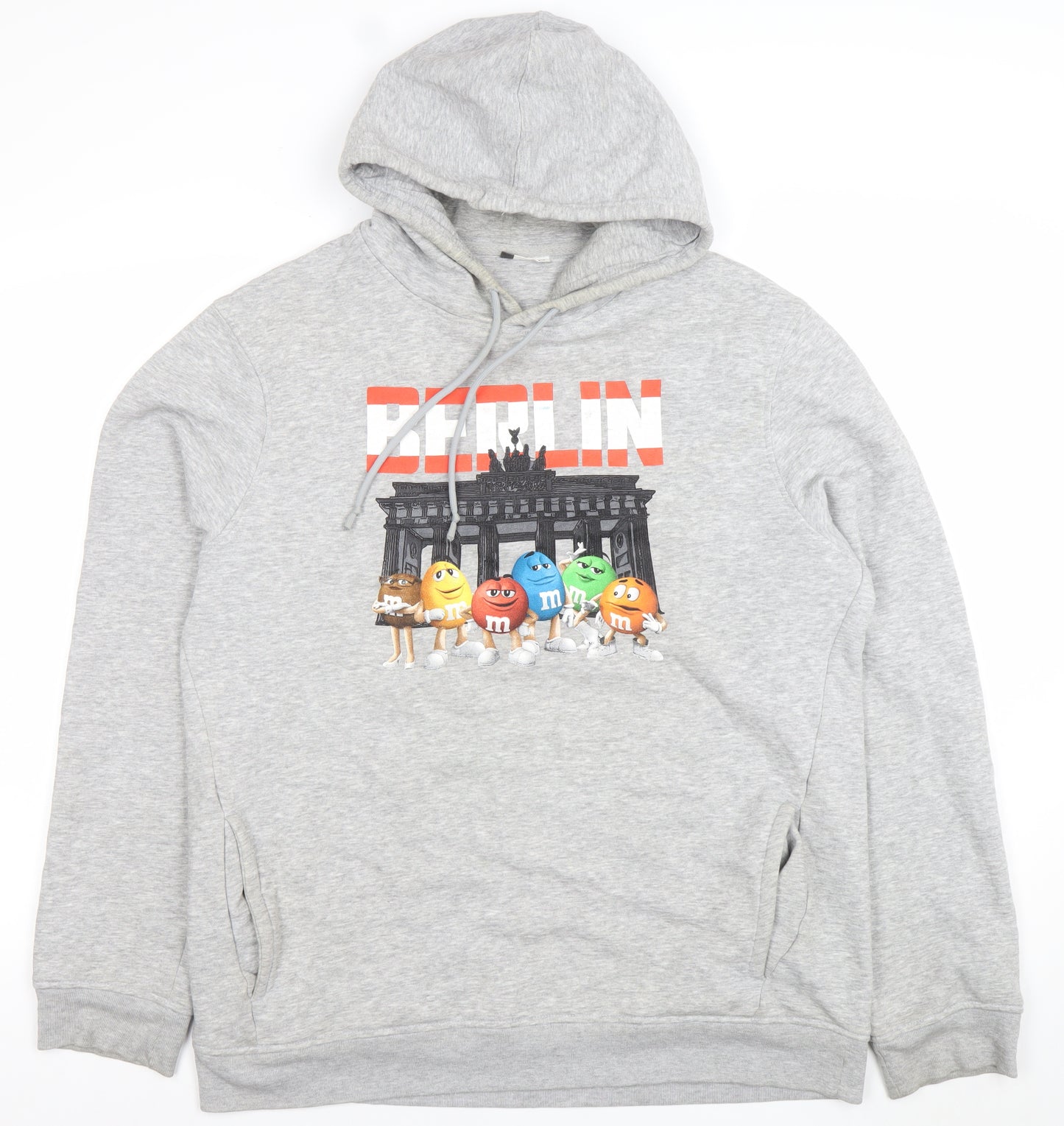B&C Collection Men's Grey Berlin M&M's Pullover Hoodie XL