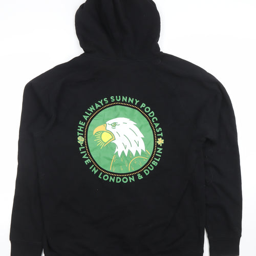 AS Colour Men's Black Full Zip Hoodie XL Graphic Live 2023 Sweatshirt