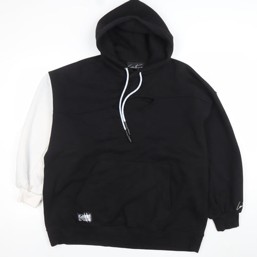 The Couture Club Women's Black & White Pullover Hoodie UK 10