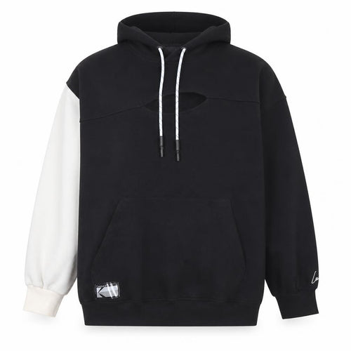 The Couture Club Women's Black & White Pullover Hoodie UK 10