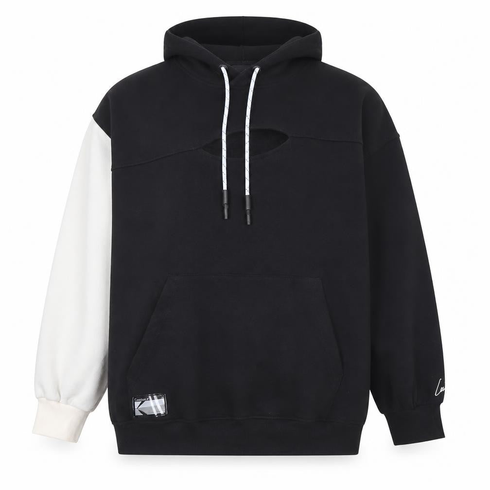 The Couture Club Women's Black & White Pullover Hoodie UK 10
