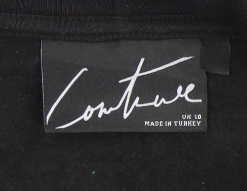 The Couture Club Women's Black & White Pullover Hoodie UK 10