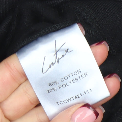 The Couture Club Women's Black & White Pullover Hoodie UK 10