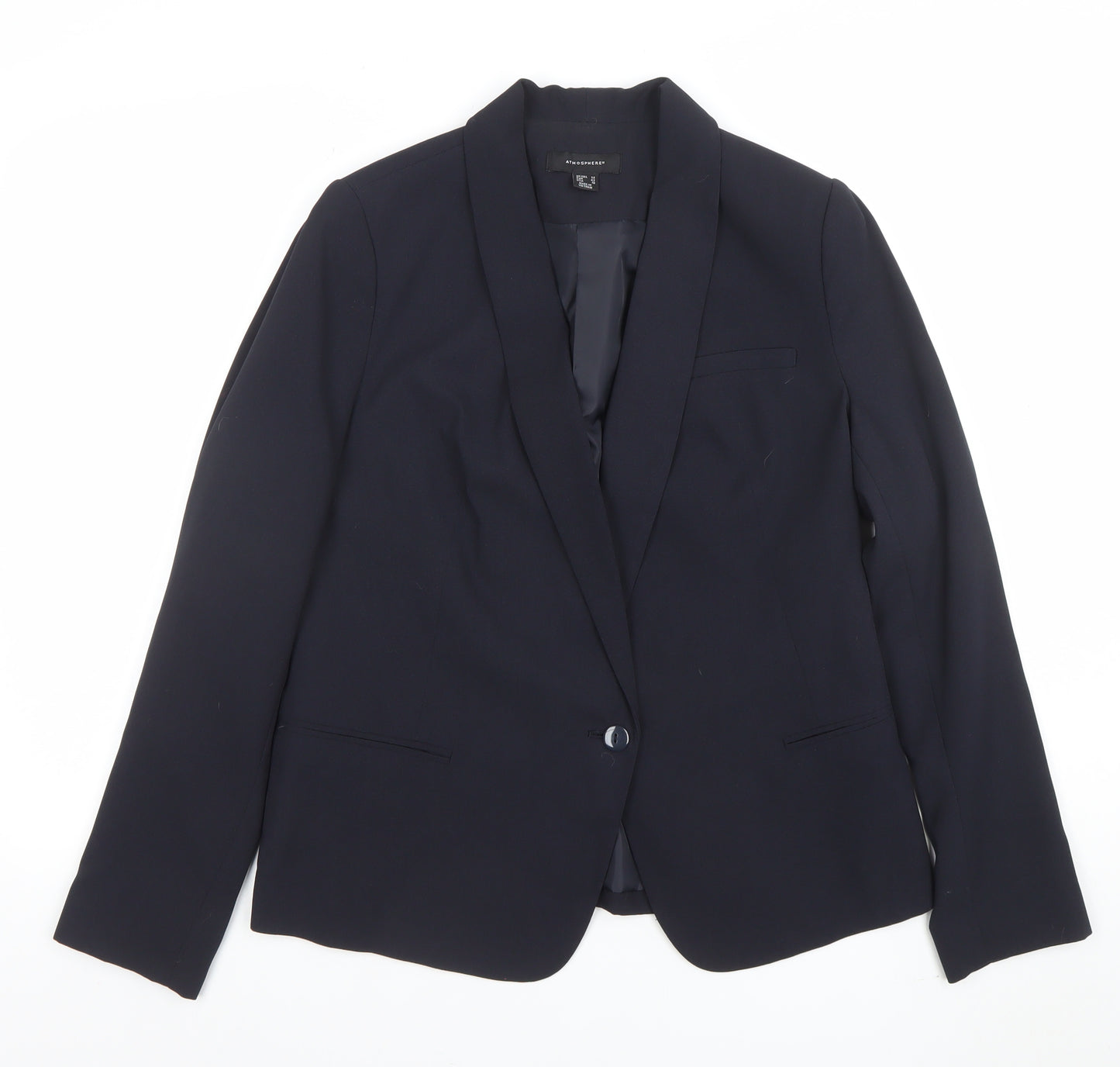 Atmosphere Women's Black Size 14 Single Breasted Shawl Blazer