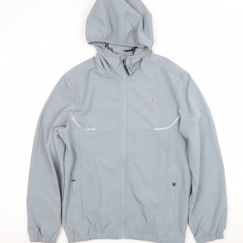 Technicals Boys Grey Hooded Soft Shell Jacket 13 Years Full Zip Outdoor