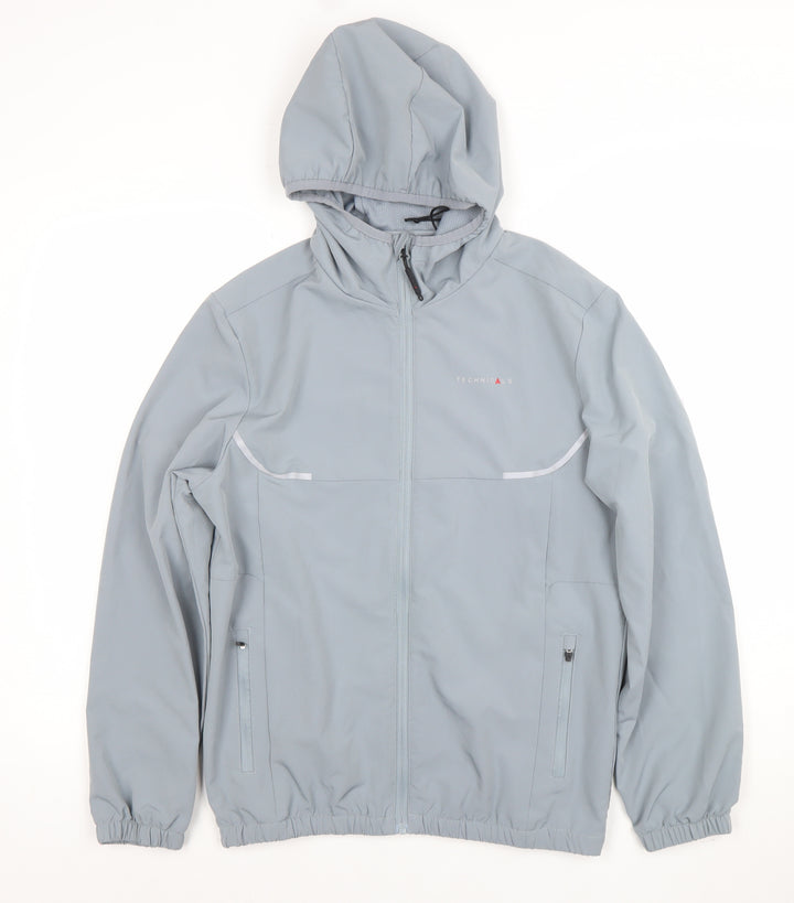 Technicals Boys Grey Hooded Soft Shell Jacket 13 Years Full Zip Outdoor