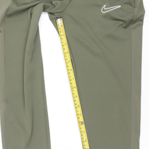 Nike Boys Green Dri-FIT Track Pants L 13 Years Regular Fit Activewear