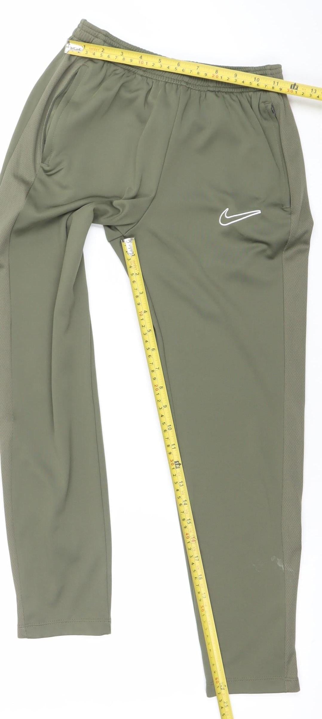 Nike Boys Green Dri-FIT Track Pants L 13 Years Regular Fit Activewear