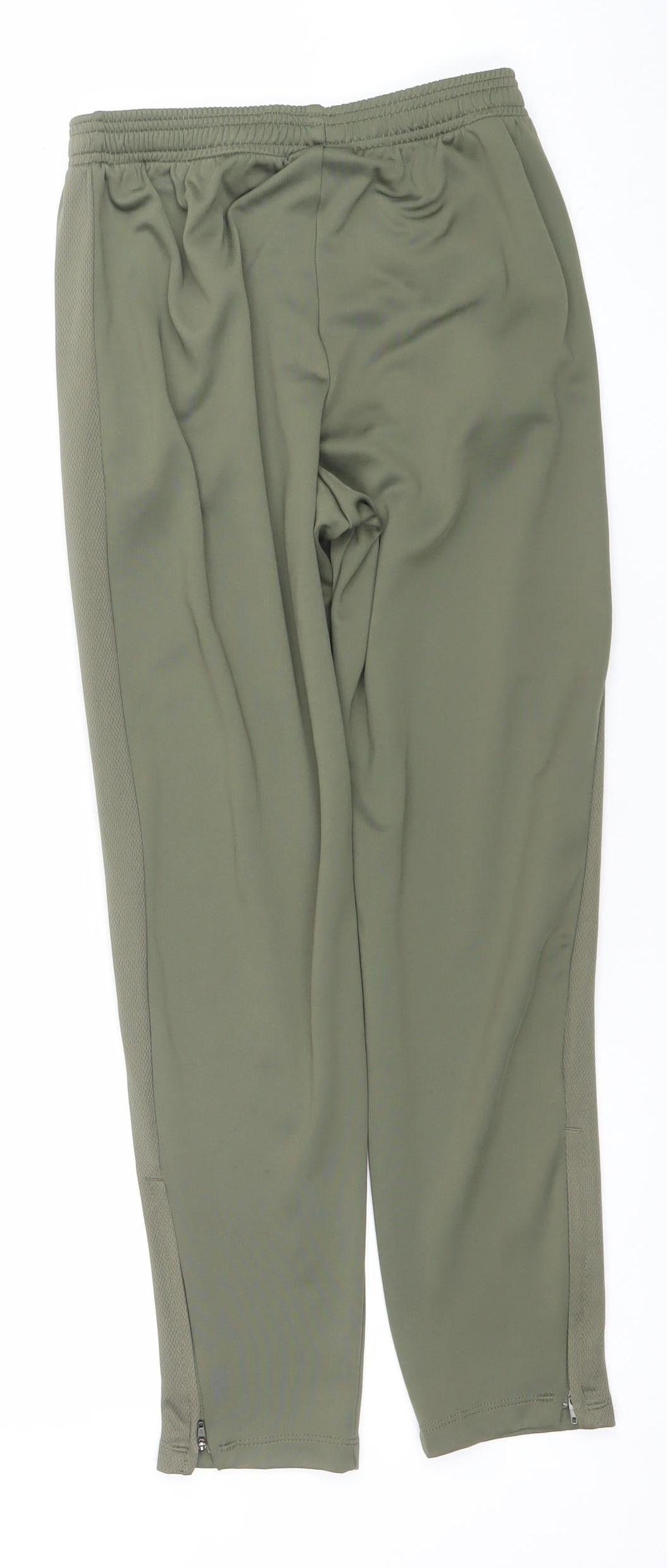 Nike Boys Green Dri-FIT Track Pants L 13 Years Regular Fit Activewear