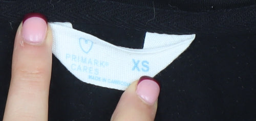Primark Cares Women’s Black XS Full Zip Hoodie with Pockets