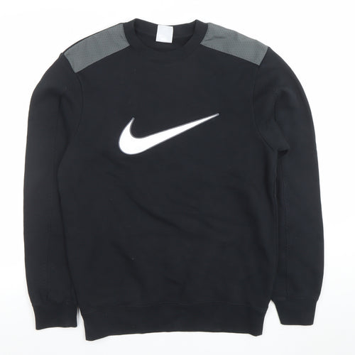 Nike Men's Black XS Crew Neck Pullover Sweatshirt with Logo