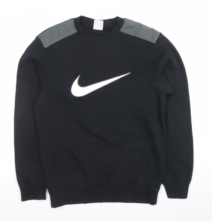Nike Men's Black XS Crew Neck Pullover Sweatshirt with Logo