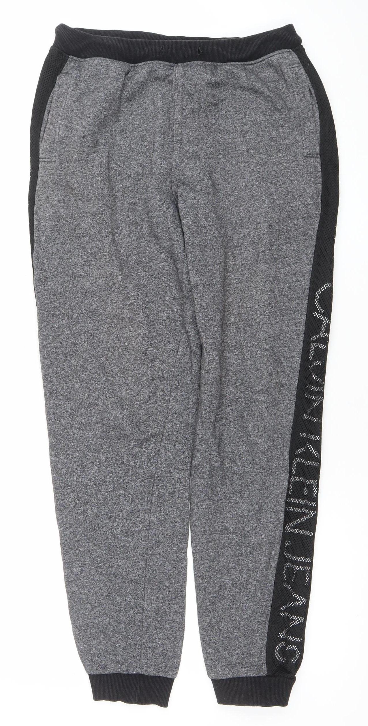 Calvin Klein Jeans Womens Grey Jogger Trousers L Regular Fit