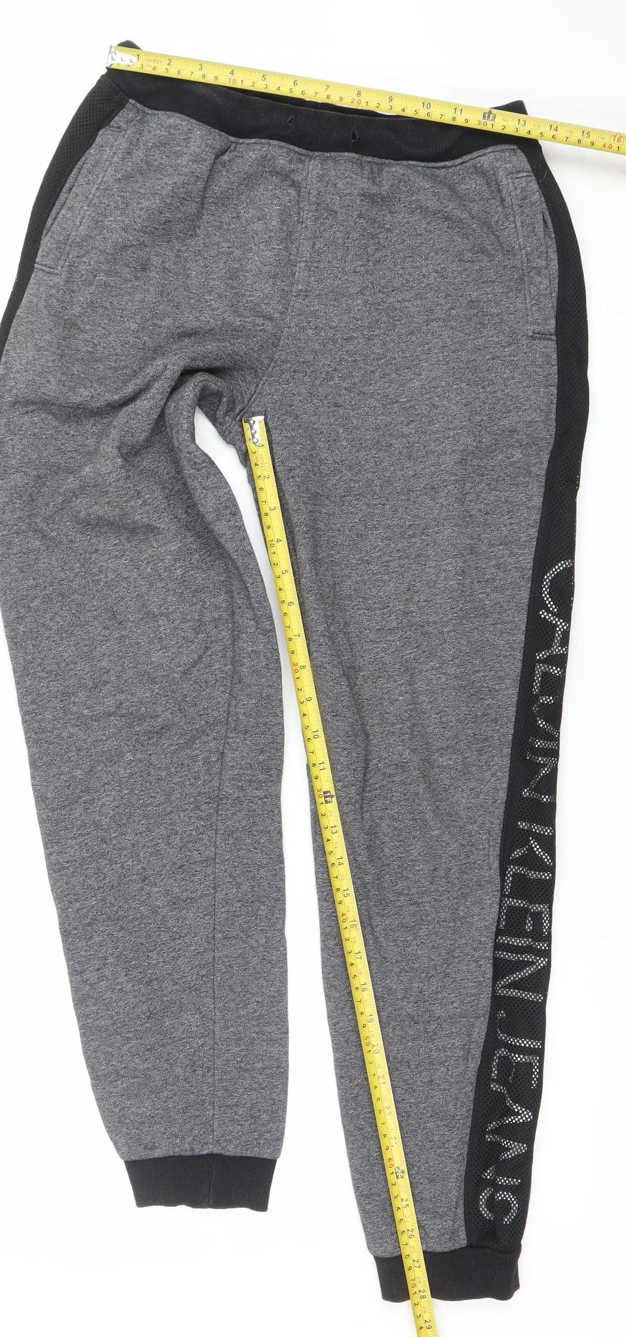 Calvin Klein Jeans Womens Grey Jogger Trousers L Regular Fit