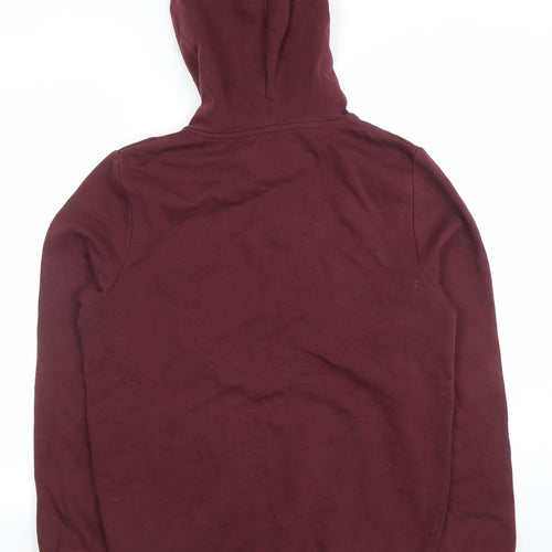 New Look Men’s Red Pullover Hoodie Size S Regular Fit Fleece