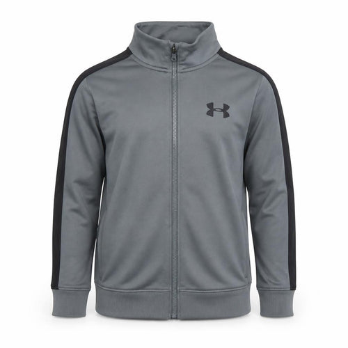 Under Armour Boys Grey Full Zip Hoodie YSM Polyester Sportswear