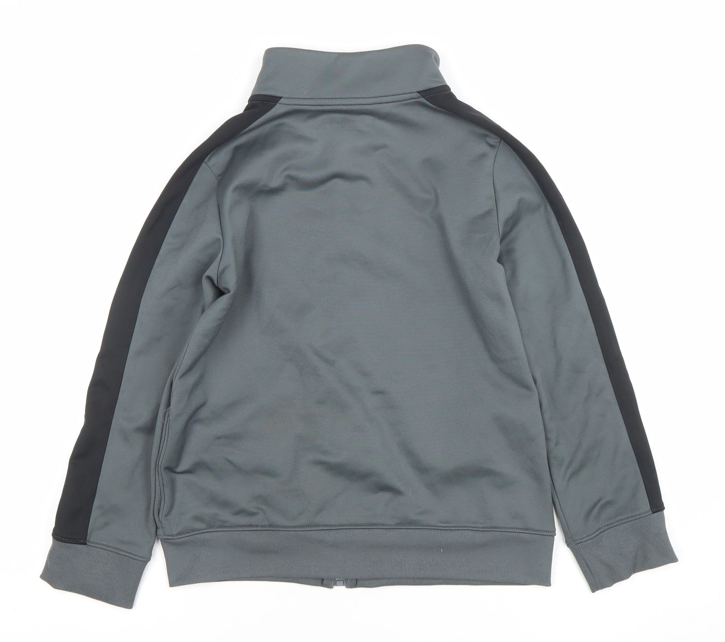 Under Armour Boys Grey Full Zip Hoodie YSM Polyester Sportswear
