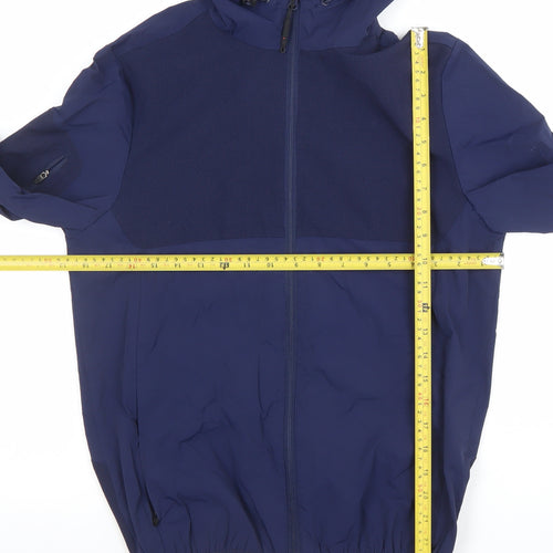 Technicals Boys Navy Blue Full Zip Hooded Jacket 12-13 Years Waterproof Outdoor