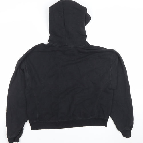 Abercrombie & Fitch Womens Black Small Pullover Hoodie Cotton Blend