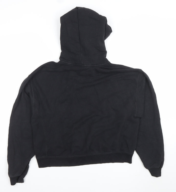 Abercrombie & Fitch Womens Black Small Pullover Hoodie Cotton Blend