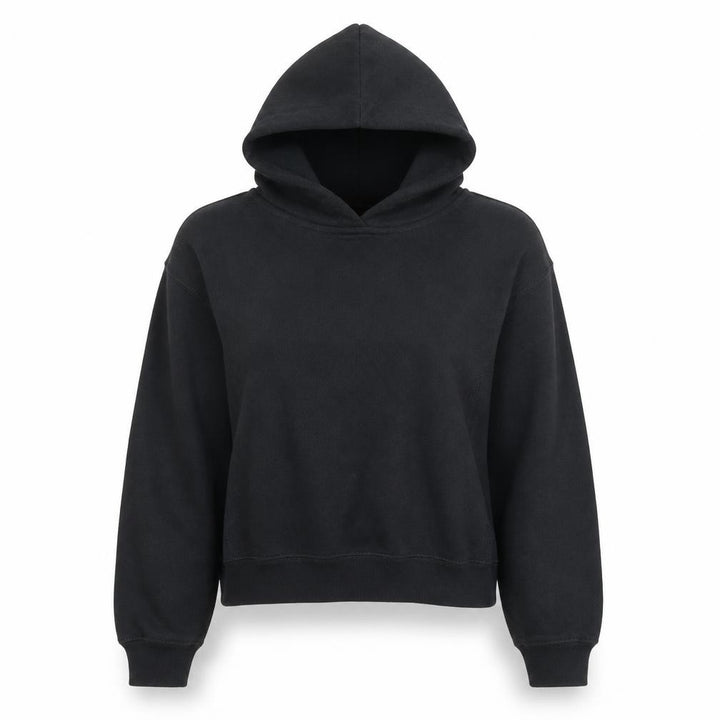 Abercrombie & Fitch Womens Black Small Pullover Hoodie Cotton Blend