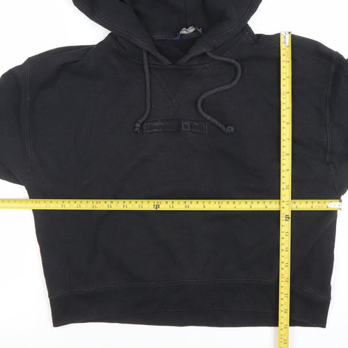 Abercrombie & Fitch Womens Black Small Pullover Hoodie Cotton Blend