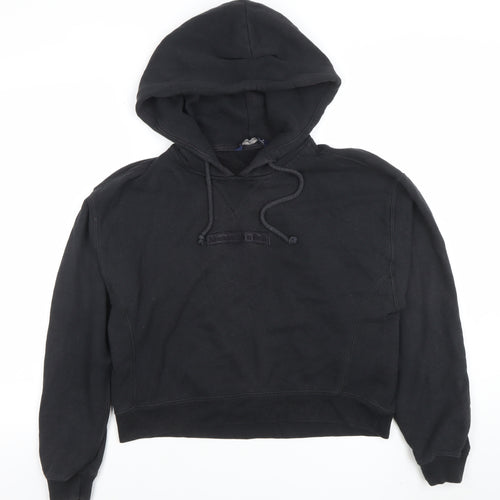 Abercrombie & Fitch Womens Black Small Pullover Hoodie Cotton Blend