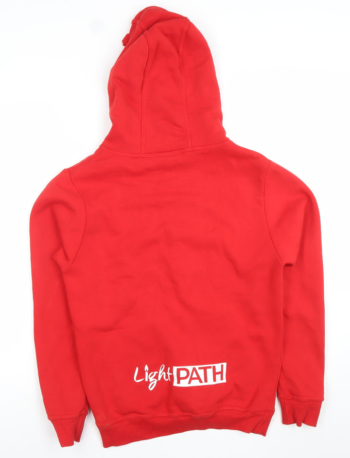 AWDis LightPATH Red Hoodie Women's Small Pullover Cotton Blend